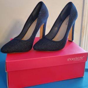 NEW Dark Denim High Heel Almond toe size 11